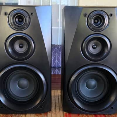 VINTAGE TECHNICS 3 WAY STEREO MUSIC SPEAKERS/100 WATTS EACH image 2