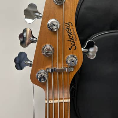 Sadowsky MetroExpress 21-Fret 5 String Vintage M Bass - Sage Green Metallic image 3