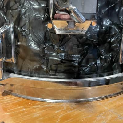 Ludwig Blue Olive Badge 70’s Black Diamond Pearl image 9