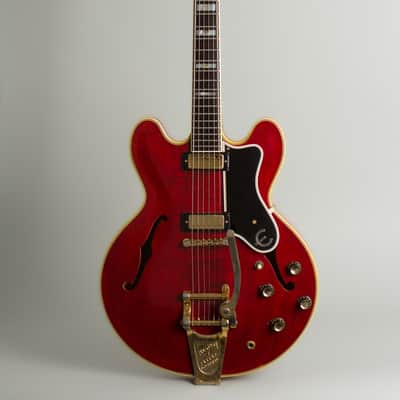 Epiphone Sheraton E212T Arch Top Semi-Hollow Body Electric Guitar (1962), ser. #91718, original grey hard shell case. image 1