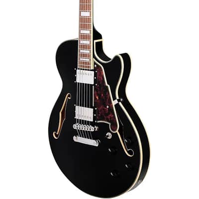 D'Angelico Premier SS Single Cutaway w/ stop-bar tailpiece, Black* w/ DAPSSSBKNS image 12