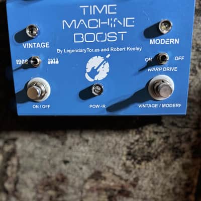 Keeley Time Machine Boost 2015s - Blue, White With Aluminum Knobs and Switches image 6