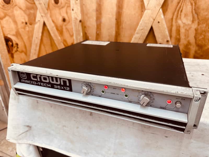 Crown Macro-Tech 36x12 2-Channel Power Amplifier w/FX XLR Input Card #2103 image 1