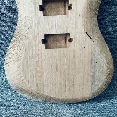 Mahogany Double Cut Guitar Body with Dual Humbucker Routing image 7