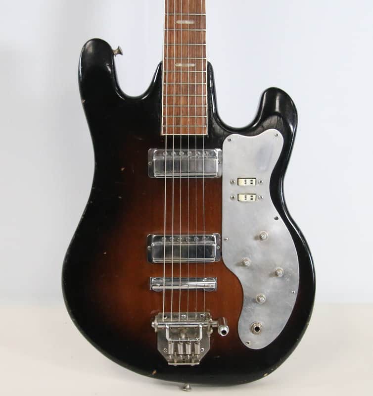 1960s Teisco WG-2L Electric Guitar Japan Sunburst (Needs Work) - Free Shipping image 1