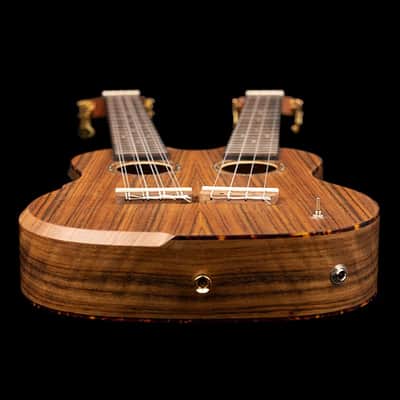 Ortega Custom Built Series Double Neck 4 & 8 String Tenor Acoustic-Electric Ukulele w/ Bag image 19