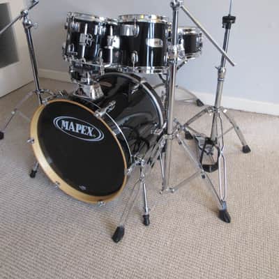 Mapex V Series Black Drum Kit with Hadware Jazz/Child/Portable -18" BD, 8"+10" TT, 12"+14" FT, 12"SN image 4