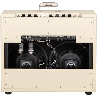 Gibson Dual Falcon 20 2x10 Combo Amplifier Cream Bronco Vinyl with Oxblood Grille image 2
