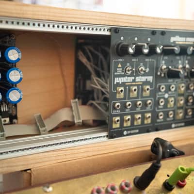 Wood 72hp Eurorack Case w/ Hexinverter Jupiter Storm and Galilean Moons image 2