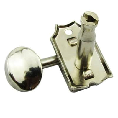 Grover 133N6 Vintage Deluxe, Nickel Tuning Machines 6 In-Line, Oval Metal Button image 3