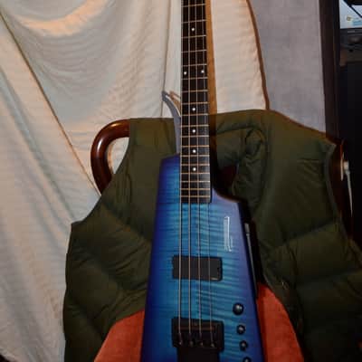 Steinberger synapse 4 string bass guitar blue image 15