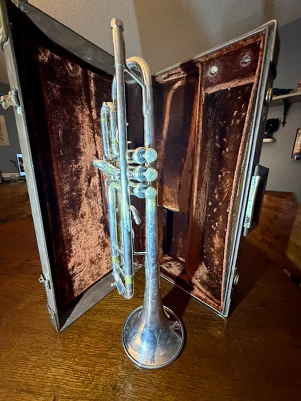 Vincent Bach Stradivarius Model 37 Professional Trumpet – Silver-Plated – Elkhart, Indiana image 1
