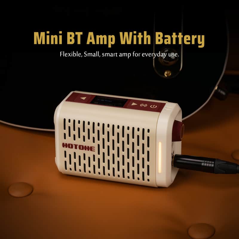 Hotone Multifunctional Modern Mini Modeling Amplifier BT Guitar Bass IR Cabinets with Multi FX Mobile APP image 1
