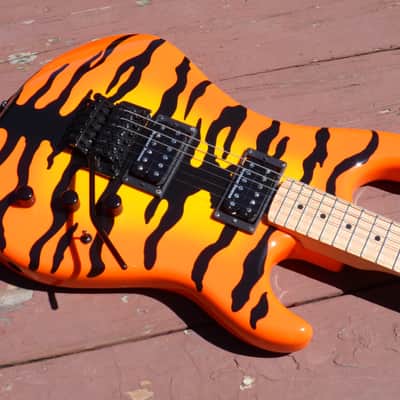 2013 KRAMER Pacer Vintage Steel Panther Satchel Signature Model Orange Burst Tiger Stripe Floyd Rose image 1