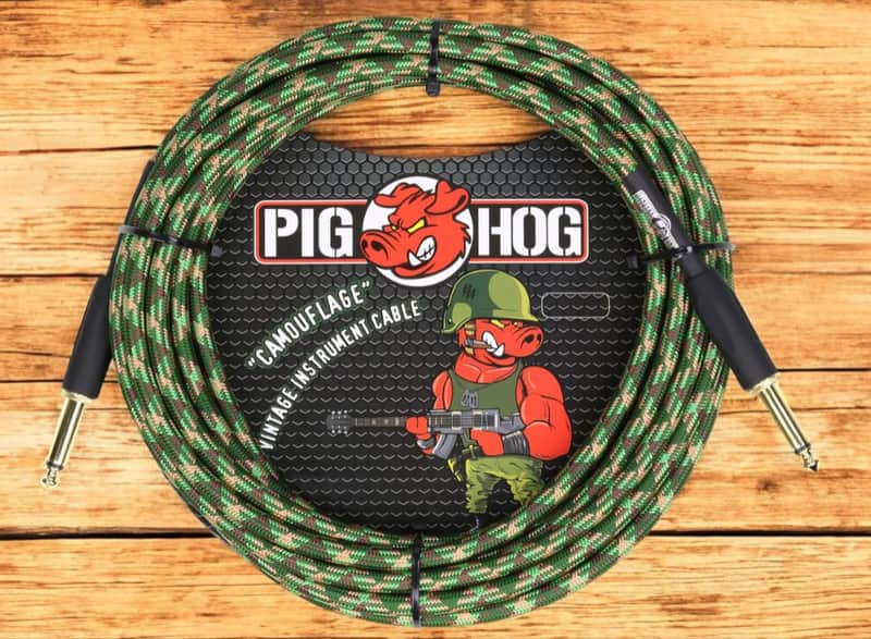 Lifetime Warranty! Pig Hog PCH20CF Camouflage 1/4" / 1/4" Instrument Cable - 20' image 1