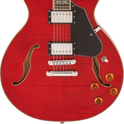 Washburn SH35 Semi-Hollow Electric Guitar, Rosewood Fingerboard, Trans Red image 1