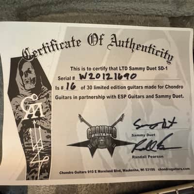 ESP LTD ESP LTD SD-1 Limit- Sammy Duet Star  2021 - Black image 20