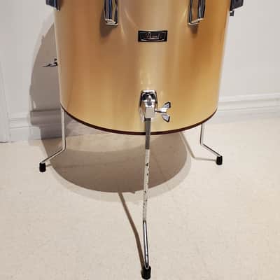 VTG 1970 PEARL 16"x14" Gold Satin "Phenolic" Floor Tom Drum  - Gorgeous Clean A+ image 4