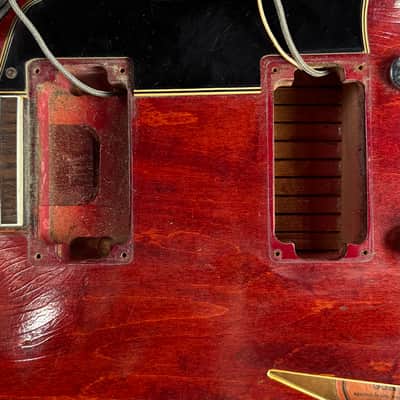 1967 Gibson Trini Lopez Standard Vintage Cherry Made In Kalamazoo ES335 Body Firebird Neck Semi Hollowbody Electric Guitar W/ Custom Shop Lifton Hardshell Case! image 14