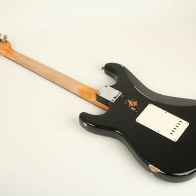 Fender Custom Shop 1959 Stratocaster HSS Relic 3A Rosewood Fingerboard Aged Black CZ590355 image 8