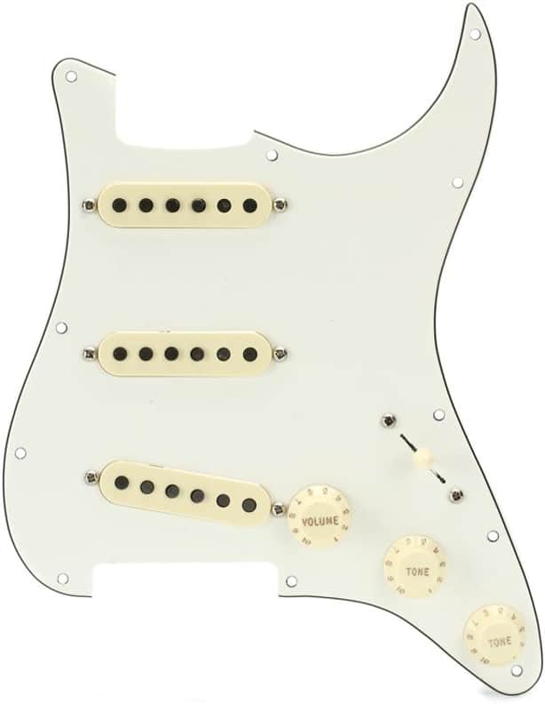 Fender Loaded Pre-Wired Tex-Mex SSS Strat Pickguard, PARCHMENT, 099-2343-509 image 1