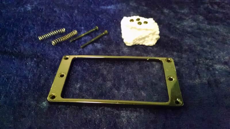 1990s Ibanez metal pickup ring cosmo black w/hardware image 1