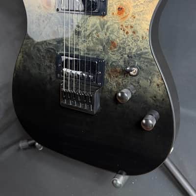 Schecter PT Standard Electric Guitar Black Fade Burst Burl Finish image 4