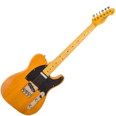 Vintage V52 ICON Electric Guitar - Distressed Butterscotch image 2