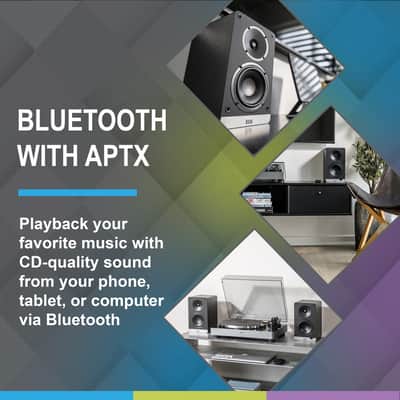 ELAC Debut ConneX 4-1/2" Powered Bookshelf Speakers with HDMI ARC, Pair of Bookshelf Speakers for Home Entertainment System, Black image 5