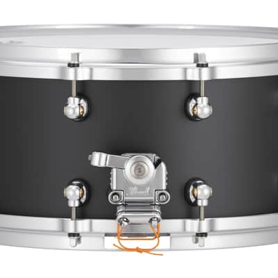 Pearl Reference One 20-PLY 14x6.5" Hybrid Maple/Birch Matte Black Premium Lacquer Snare Drum Mastercast Die-cast Hoops Single Swivel Lugs Glide-lock Strainer | WorldShip | Authorized Dealer image 3