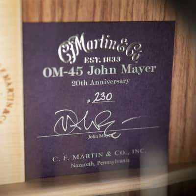 Martin OM-45JM 20th Anniversary John Mayer Signature Acoustic/Electric Guitar with Hardshell Case image 20