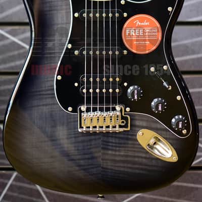Fender Squier Affinity Series Stratocaster FMT HSS Black Burst Electric Guitar image 1