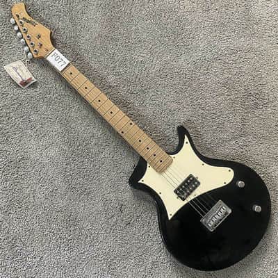 Glossy Black Electric Guitar, Solid Basswood Body, Maple Neck and Fingerboard, Chrome Hardware image 11