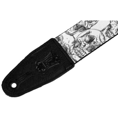 MPD2-048 Sangle en Polyester Design 048 White and Black Skulls Levy s image 2