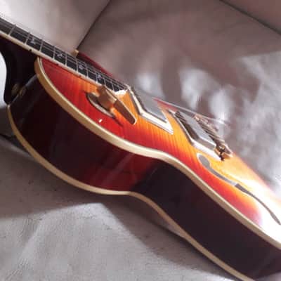Rare , Vintage Jan Akkerman by Framus.  1974 (74K) Manufacture. Sunburst Semi Acoustic Jazz Guitar image 9