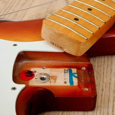 All Original Vintage Fullerton Era 4-bolt 1983 / 1984 Fender American Standard Jazz Bass, Dan Smith, AVRI, Sienna Burst Ash, OHSC image 20