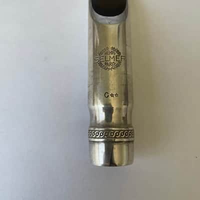 Vintage Selmer C** Long Shank Metal Alto Saxophone Mouthpiece with Selmer Ligature and Cap image 2