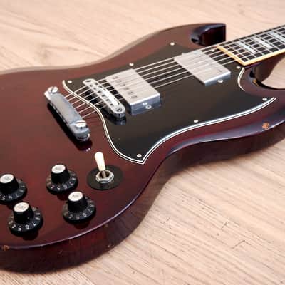 1973 Greco SG-600 Vintage Electric Guitar Cherry Set Neck Japan w