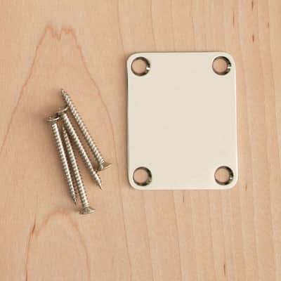 Genuine Tone Ninja 4 Bolt Neck Plate with screws. Nickel