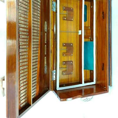 Handmade Bombay Harmonium Chudidar Double Bellow 39 Key Two Reed 8 Stopper Style Best image 2