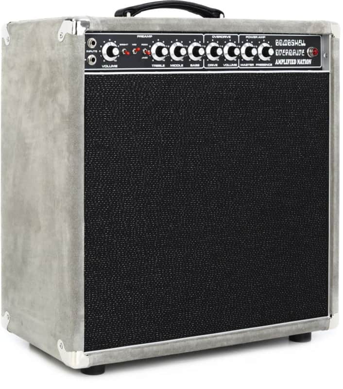Amplified Nation Bombshell Overdrive 50-watt 1 x 12-inch Tube Combo Amplifier - Silver Suede (BOD50CSSd1) image 1