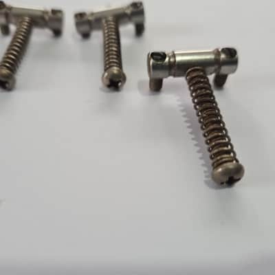 Original 1968 Vintage Fender Telecaster bridge saddles - Barrel type image 2