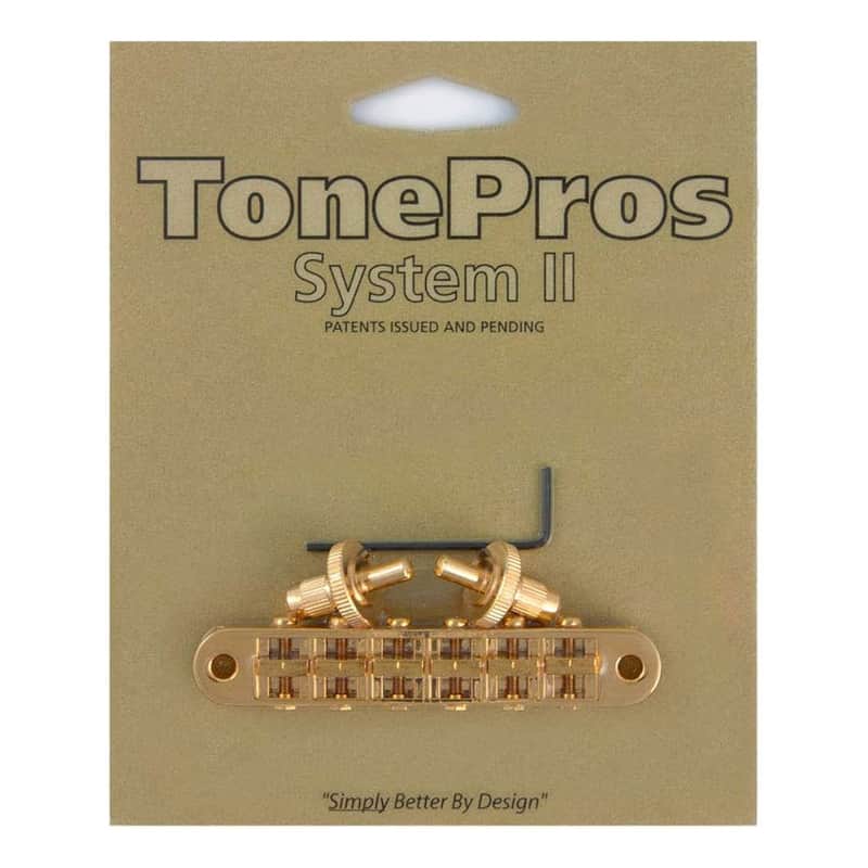 TonePros Nashville Standard Un-Notched Tune-O-Matic Bridge TP6-G Gold image 1