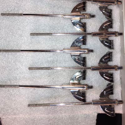 8 Complete Sets of Ludwig WFL Tension Rods & Claws & Lug Casings Club Date 1950s - 1960s - Nickel image 18