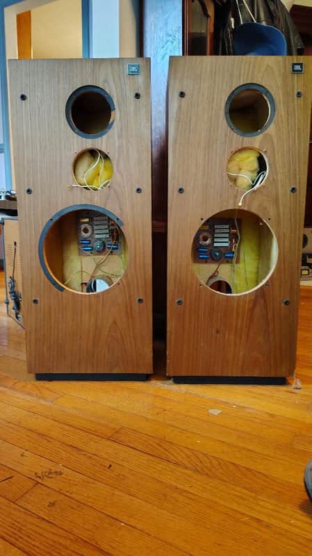 JBL L80T speaker cabinets with crossovers in excellent condition - 1980's image 1