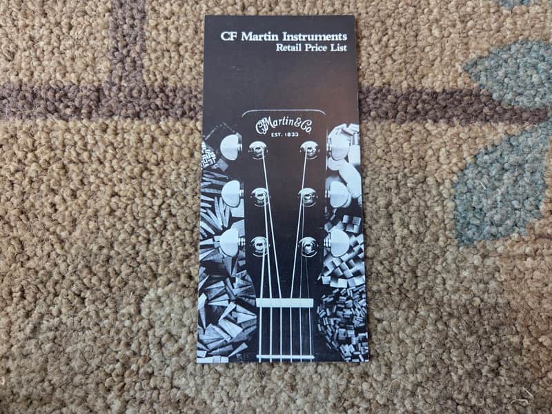Vintage 1979 Martin Guitar Price List! Rare, Original Case Candy! image 1