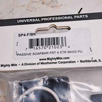 Mighty Mite SP4-F/BK Passive Soapbar 4-String Bass Guitar Pickup - Black Finish- Sealed NOS Unused! image 4