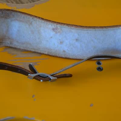 Fender Stratocaster Telecaster P / Jazz Bass mid 1960s real vintage leather strap * very rare pre Fender Logo Buckle/really hard to find! image 3