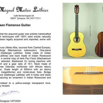 Artisan Flamenco Guitar - French varnish image 17