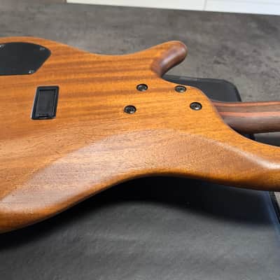 1995 Ibanez SR1000 Custom PJ Precision Jazz Bass Häussel and Lollar Custom Pickups MIJ FujiGen Wenge Bubinga Neck Stained Oil Natural Mahogany Japanese Japan Prestige SDGR Soundgear SR 1000 Bass Guitar image 23